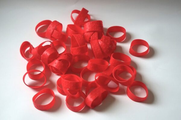 Silicone rubber band red